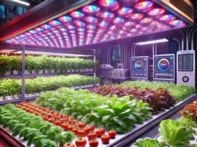 Groei LED lampen energiezuinige technologie die gewasopbrengsten verhoogt, ecologisch verantwoord is voor moderne landbouw en tuinbouw.