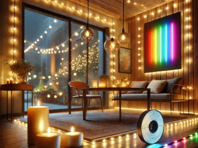 Ontdek de werking, voordelen, nadelen, en milieu-impact van decoratieve LED verlichting, lichtsnoeren, kaarsen, neon en RGB.